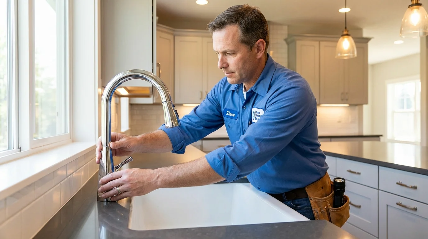 Kitchen faucet installation by Johns Plumbing LLC in Lonoke