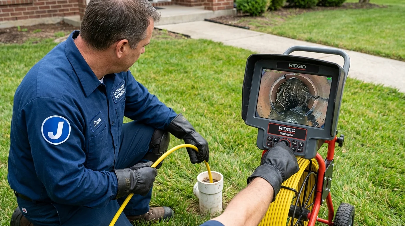 Sewer camera inspection being performed by Johns Plumbing LLC in Lonoke